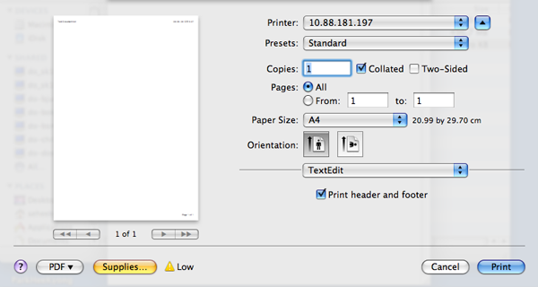 Select Printing Tool For Mac